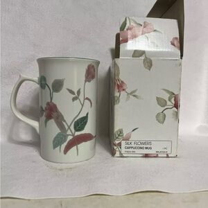 Mikasa Continental F3003 SILK FLOWERS Cappuccino Mug 4.75" New In Box